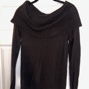 Black Ann Taylor Cowl Neck Sweater
